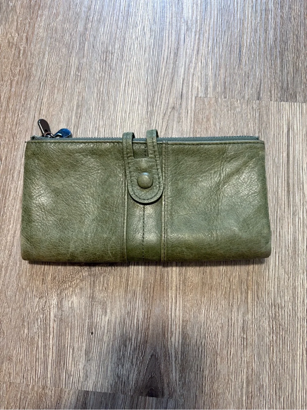 Roulens Green Leather Bifold Wallet